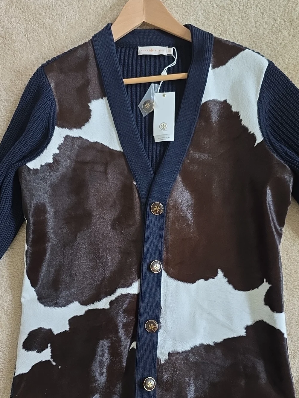 Tory Burch Calf Hair Cardigan